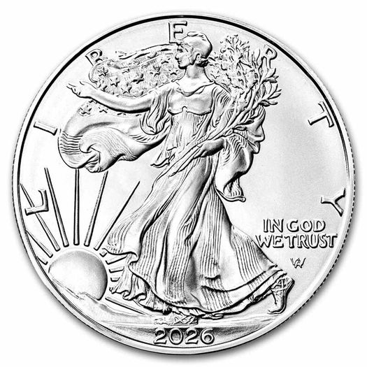 2026 USA 1 Dollar 1 oz Silver Bullion Coin - American Eagle BU (In Capsule)