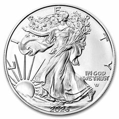 2026 USA 1 Dollar 1 oz Silver Bullion Coin - American Eagle BU (In Capsule)