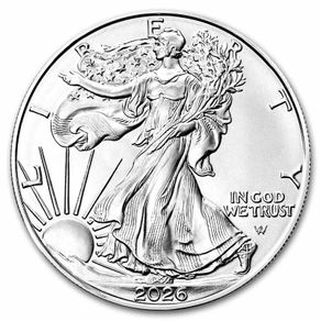 2026 USA 1 Dollar 1 oz Silver Bullion Coin - American Eagle BU (In Capsule)
