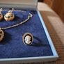 Matching Cameo Set of Cameo Necklace and Earrings + Ring. Image 5