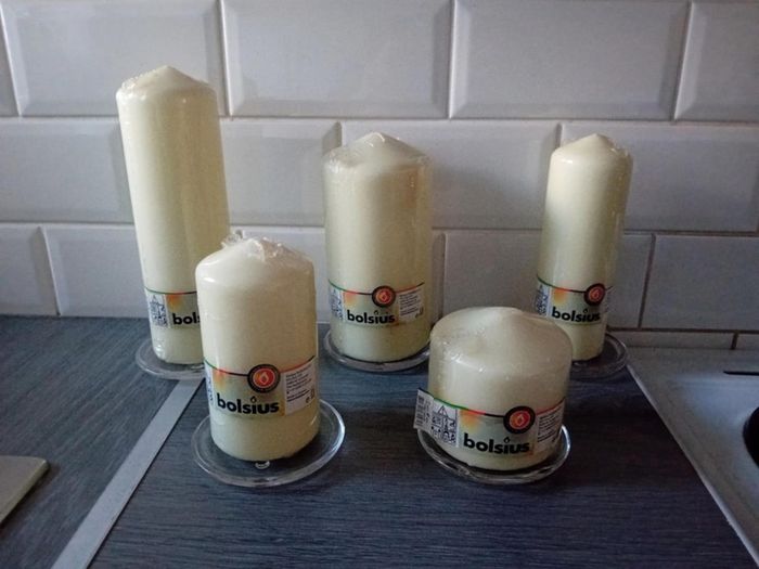 Pillar Candles & Glass Candle Holders