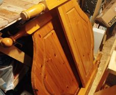 Free pine wood from single bed