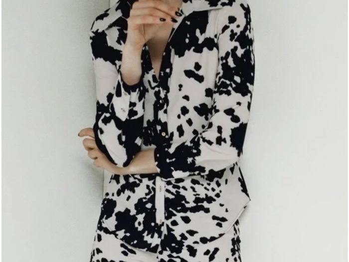 Zara Cow Print Blouse - Size S