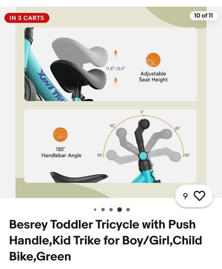 besrey 7-in-1 Toddler Trike Tricycle