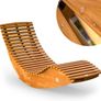 Luxury Acacia Wood Rocking Garden Lounger FSC Certified Ergonomic Relaxation Chair Image 2