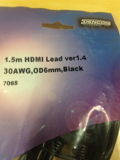 Hdmi To Hdmi Cable 1.5m