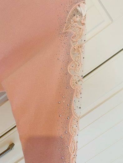 QUIZ knit lace shoulder diamante jumper