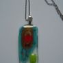 Fused glass pendant, Necklace, Jewellery,Stainless steel chain, Pendant Image 9