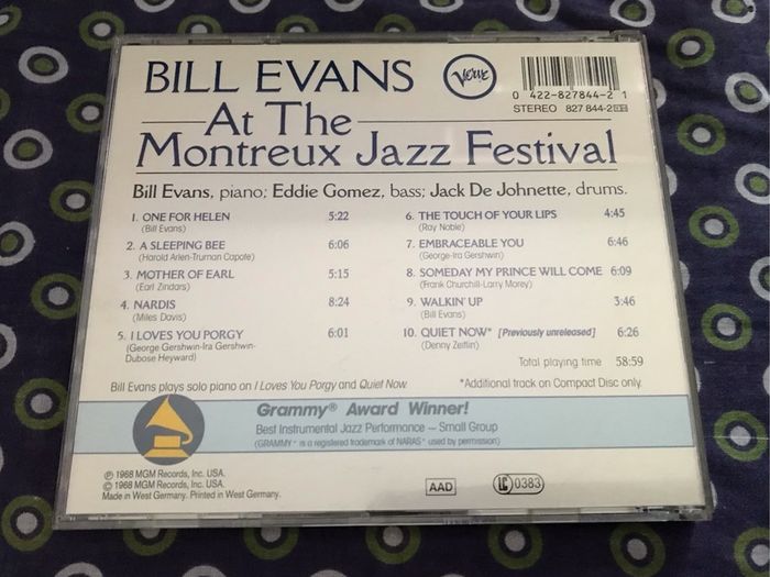BILL EVANS At The Montreux Jazz Festival