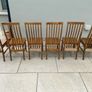 Six Wooden Kitchen Chairs for sale Image 2