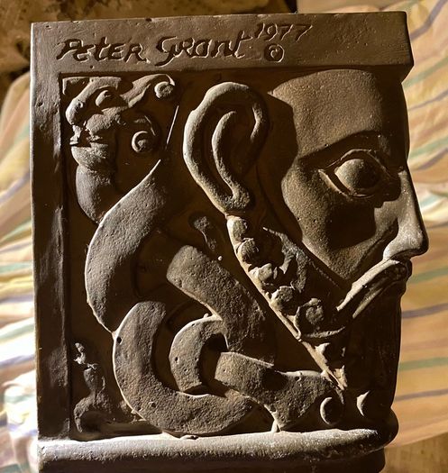 This is an original cast relief planter or rectangular trough/vessel) by the prominent Irish sculptor Peter Grant (1915 2003 dated 1977.