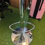 Luxury Italian Barstool in Aqua Blue - 3 of 3 - Swivel and Adjustable Image 4