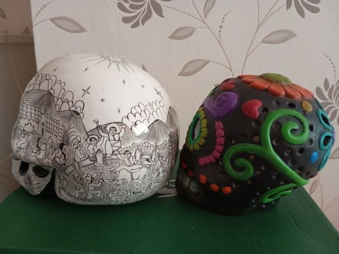 Mexican ceramic skulls