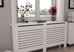 Radiator Covers 2 pcs White 172x19x81.5 cm MDF
