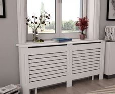 Radiator Covers 2 pcs White 172x19x81.5 cm MDF