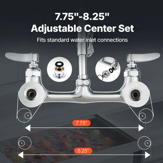 Commercial Faucet with Sprayer Brass 63 cm