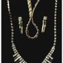 New Gold Plated Crystal Shower 3 Piece Jewellery  Set by Jon Richard Image 3
