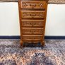 Vintage French Style Carved Oak Tallboy Image 2