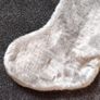 Luxury Super Soft Faux Fur Trim Christmas Stocking Silver Grey Image 3