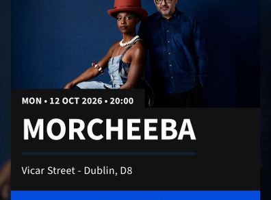 2x Morcheeba Tickets