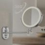 Makeup Cosmetic Vanity Mirror Bathroom Dressing Room Vanity Table Dual LED Battery USB Charging Black Chrome Brushed Vintage Gold Image 6
