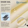 Sun Shade Sail Waterproof Outdoor Garden Patio Party Sunscreen Awning 2x2x2m Triangle Canopy 98% UV Block with Free Rope, Cream Image 6