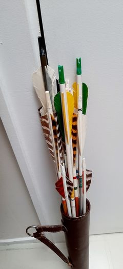 Vintage quiver with arrows