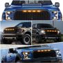 12W 4-LED Amber Front Grille Lights for Car SUV Fo-rd F-150 Raptor 2014-2020 Waterproof LED Grille Warning Lights Front Bumper Cover Lamp Daytime Running Lights DRL 12V Image 3