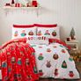 Catherine Lansfield Christmas Robins Christmas Duvet Set - King Size Reversible Image 2
