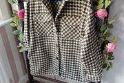 jacket bnwt brown check herringbone Shacket jacket size large