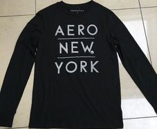 Brand New Without Tags Men's Aeropostale Black Long Sleeve Top Size Small