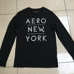 Brand New Without Tags Men's Aeropostale Black Long Sleeve Top Size Small
