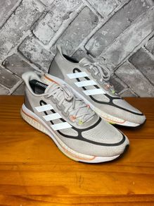 Adidas Supernova Mens Running Trainers UK7 EUR40.5 White/Grey/Green/Orange
