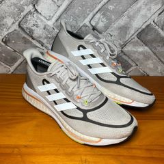 Adidas Supernova Mens Running Trainers UK7 EUR40.5 White/Grey/Green/Orange