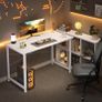 100 by 48 cm Desk, Small Computer Desk for Home Office, Study Office Table for Small Space, Easy Assembly, White Image 5