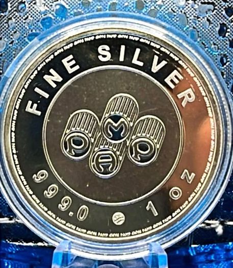 1oz Fine 999 Silver Bullion PAMP Buffalo Round.