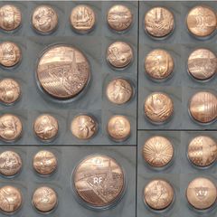 France 0.25 Euro Copper Coin Full Set (21 Coins) Paris Olympic Paralympic Games