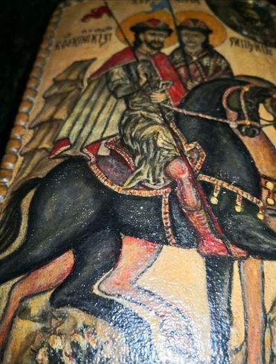 Beautiful antique icon on wood