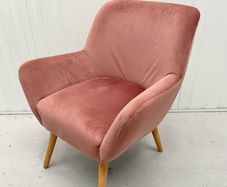 Dusky Pink Velour Chair