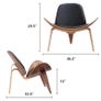 BRAND NEW Replica black palisander Lounge Shell Chair Nordic Creative Side Chair Image 2
