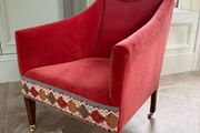 Restored vintage armchair in Colefax &amp; fowler