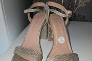 Ladies Gold Glitter High Heels Size 6 (EU 39)