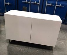 Besta Storage combination with doors, white, Selsviken high-gloss/white120x42x65 cm. Great condition.