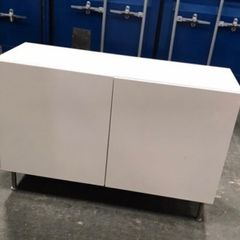 Besta Storage combination with doors, white, Selsviken high-gloss/white120x42x65 cm. Great condition.