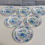 Beautiful Masons Patent Ironstone Set of Six Bread and Butter Plates in the Regency Pattern, Circa 1940 to 1950 Image 2