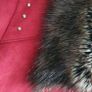 CENTIGRADE Sheepskin style faux suede shearling red coat with stud detail Sz XL (16-20) -Rrp 150 sterling Image 4
