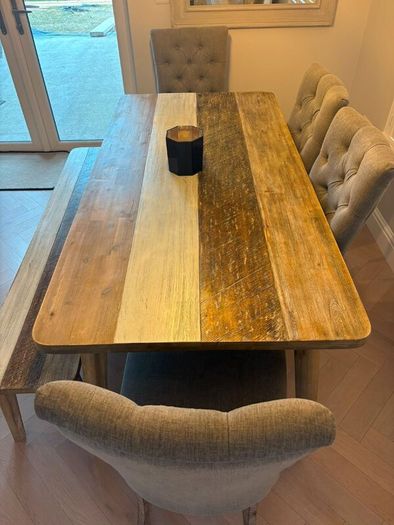 Kitchen table + chairs + high chairs