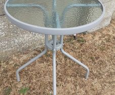 Small round garden table