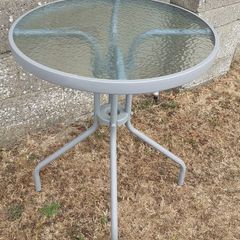 Small round garden table