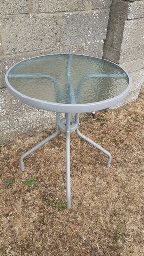 Small round garden table